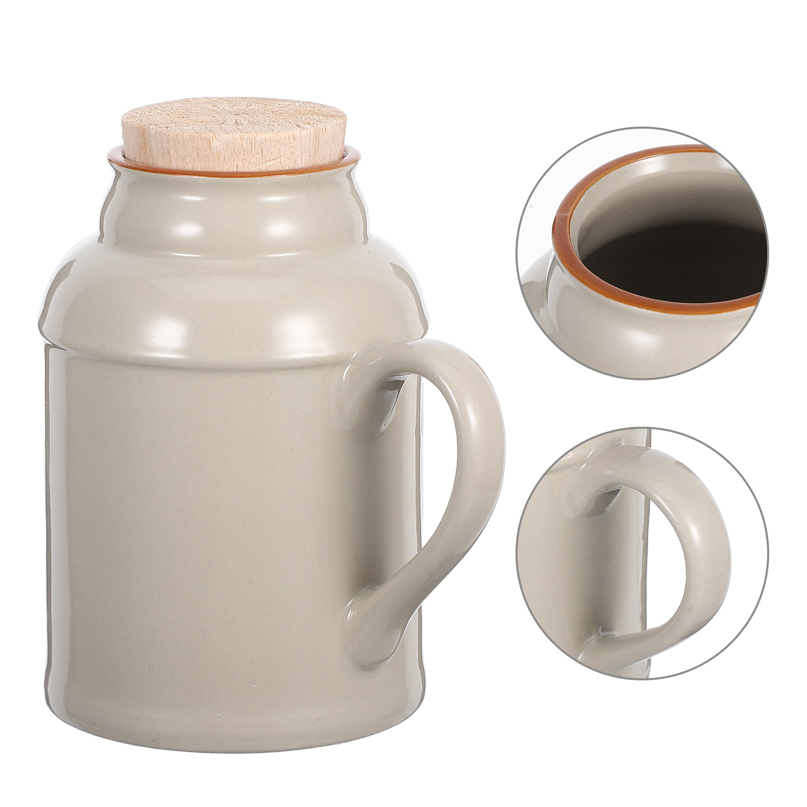 Water Tea And Coffee - Dekorativer Vintage-Keramik-Wasserkessel mit Deckel Retro-Küchenkessel Behälter