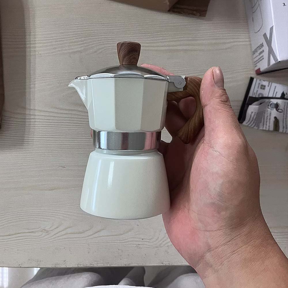 Moka Pot Stove - Italienische Moka-Espressokaffeemaschine aus Aluminium, Perkolator, Herdplattenkaffeekanne,
