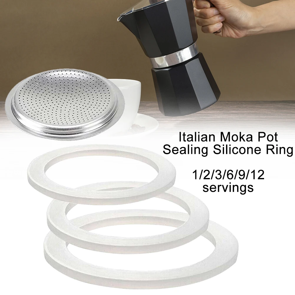 Moka Pot Stove - 1 Satz hochtemperaturbeständige Dichtung aus Silikonkautschuk
