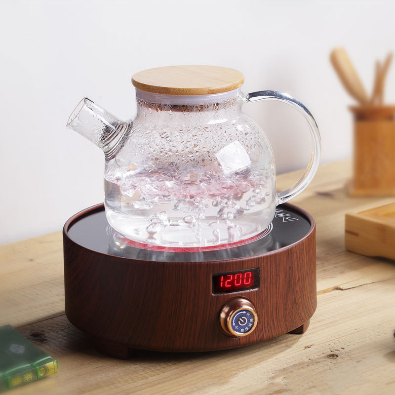 Coffee Tea Water Heater - 1200W Elektrischer Keramikherd 7-Gang-Kaffeekochplatte Multifunktions-Teekocher mit