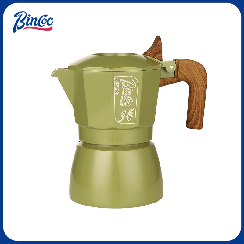 Moka Pot Stove - Bincoo Premium Moka-Topf-Set, 6-Farboptionen, Doppelventilsystem, kompakte