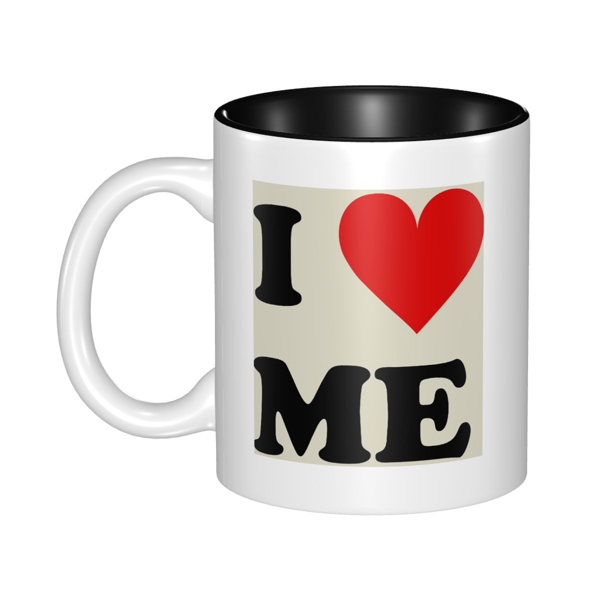Coffee Tea Me - I Love Me Herz-Tasse Lustige Keramik-Kaffeetassen