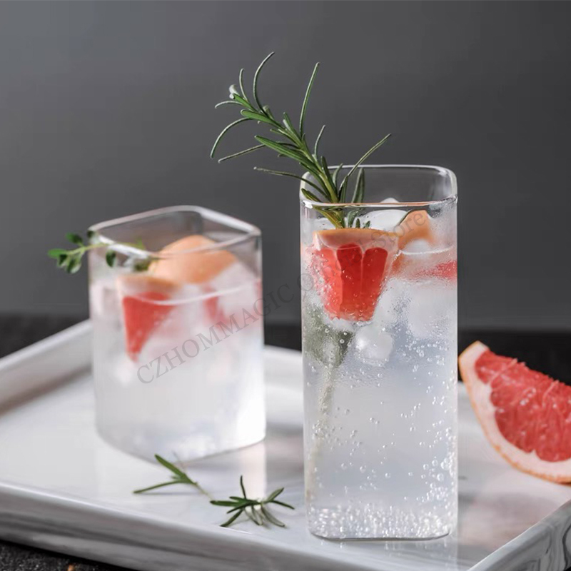 Water Tea And Coffee - 6/4/2/1Pcs Platz Glas Tasse Kaffee Becher