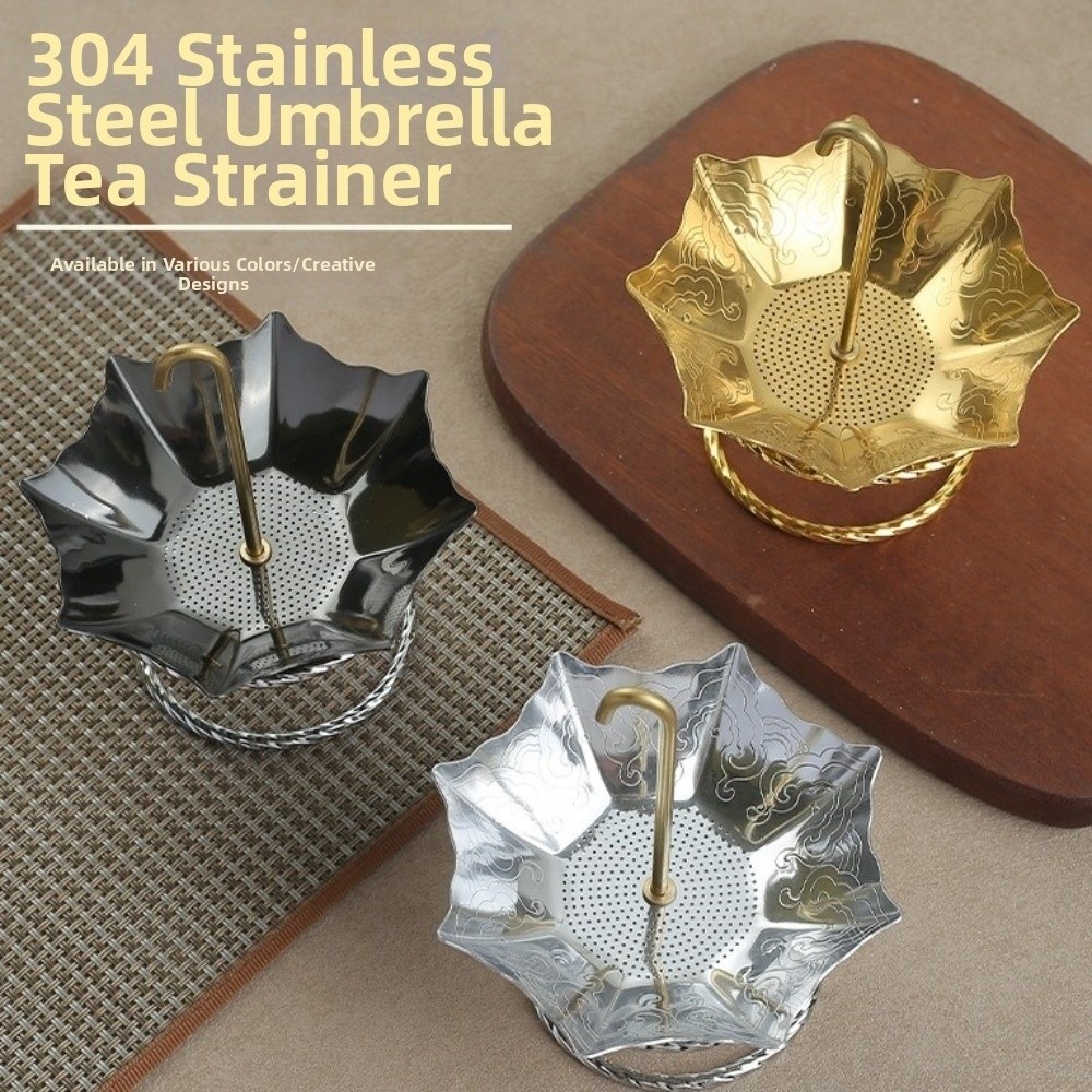 Coffee Tea Infusion - Edelstahl-Regenschirm-Teesieb Traditioneller Chinesischer Tee-Infuser Feinmaschiges Teefilter