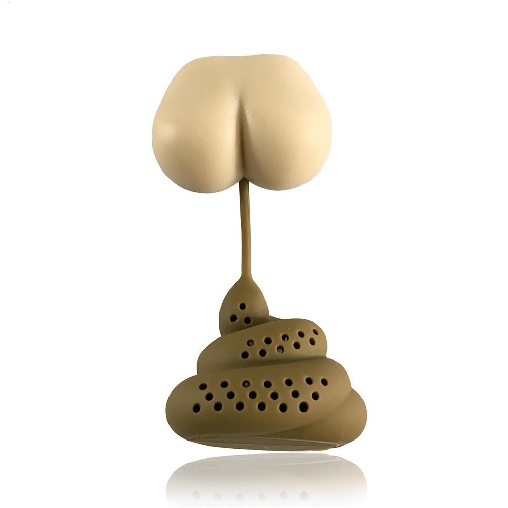 Coffee Tea Infusion - Silikon-Tee-Infuser Kreativer Neuartiger Poop-förmiger Wiederverwendbarer Lustiger