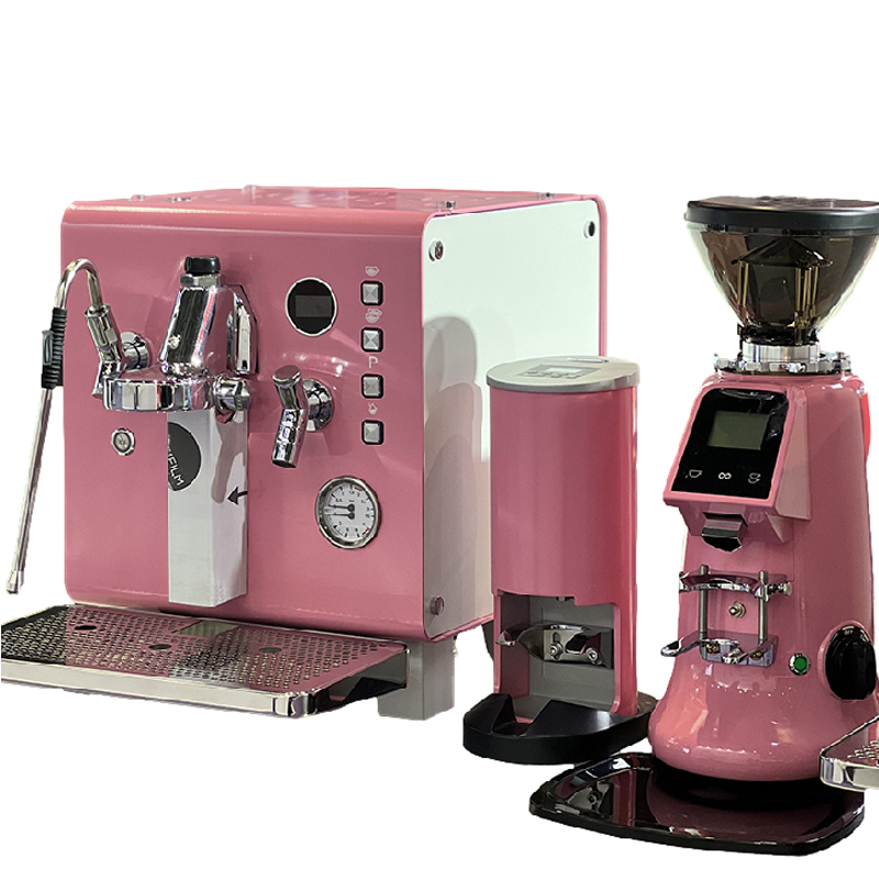 Coffee & Tea Ken'S House - Professionelle Kaffeemaschine in Pink, Halbautomatische Espresso-Kaffeemaschine