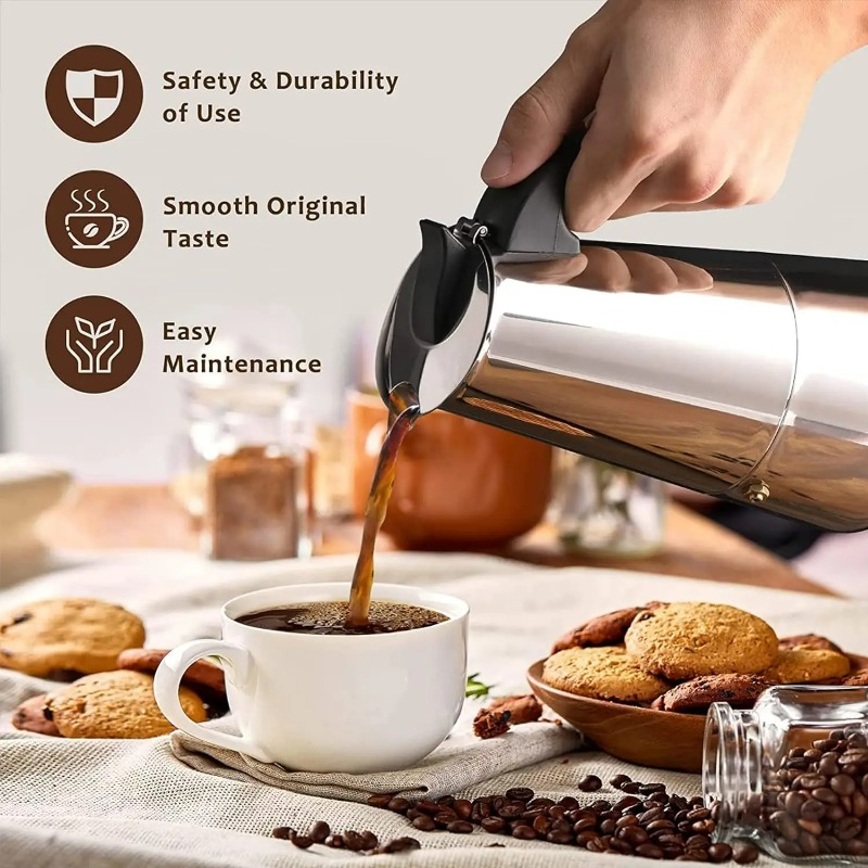 6-Tassen-Mokkakanne aus Edelst – Moka Pot Stove Bewertung und Preis