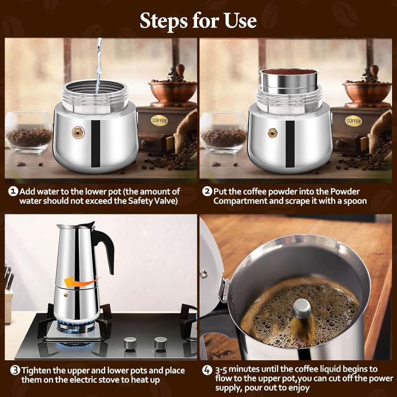 6-Tassen-Mokkakanne aus Edelst – Moka Pot Stove Bewertung und Preis