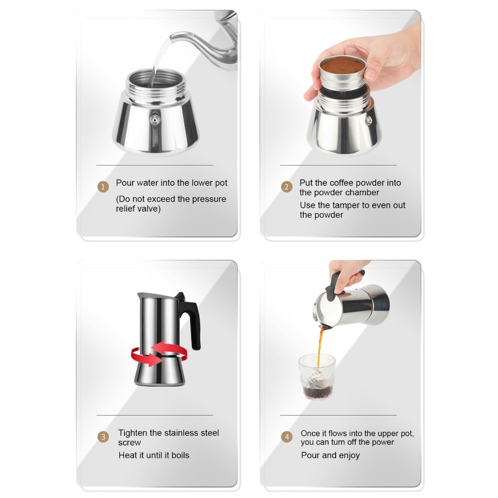 Edelstahl Moka-Kanne Große Kap – Moka Pot Stove Bewertung und Preis
